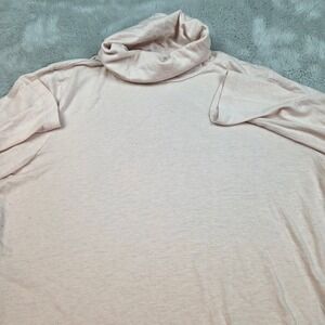 Talbots Long Sleeve Turtleneck Top Womens Size Medium Light Pink